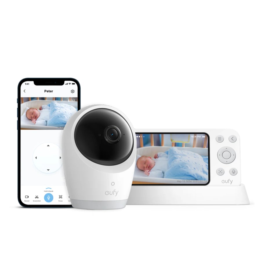 eufy Security E21 Baby Monitor camera and parent screen product image