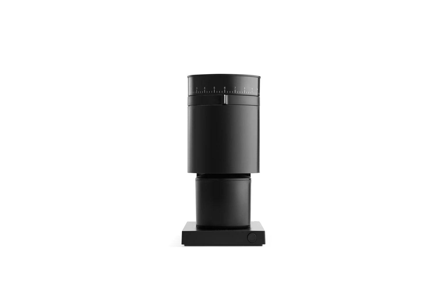 Fellow Opus Conical Burr Coffee Grinder in matte black, official product hero image