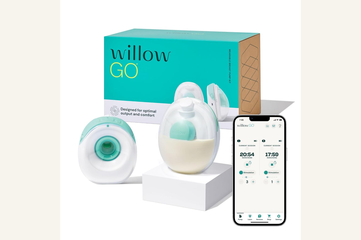 Willow Go Wearable Breast Pump hero product image