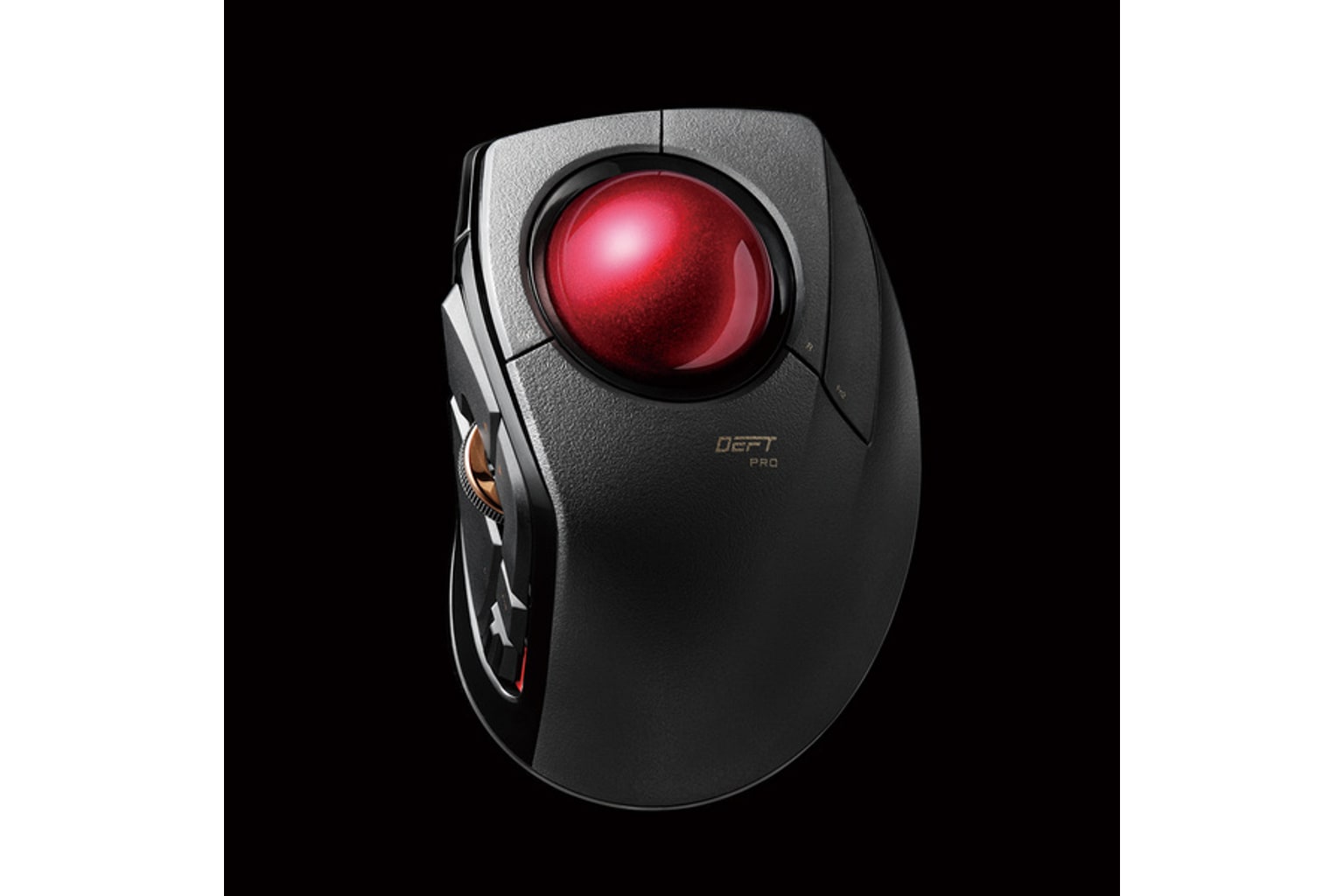 ELECOM DEFT PRO M-DPT1MRXBK black trackball mouse with red ball