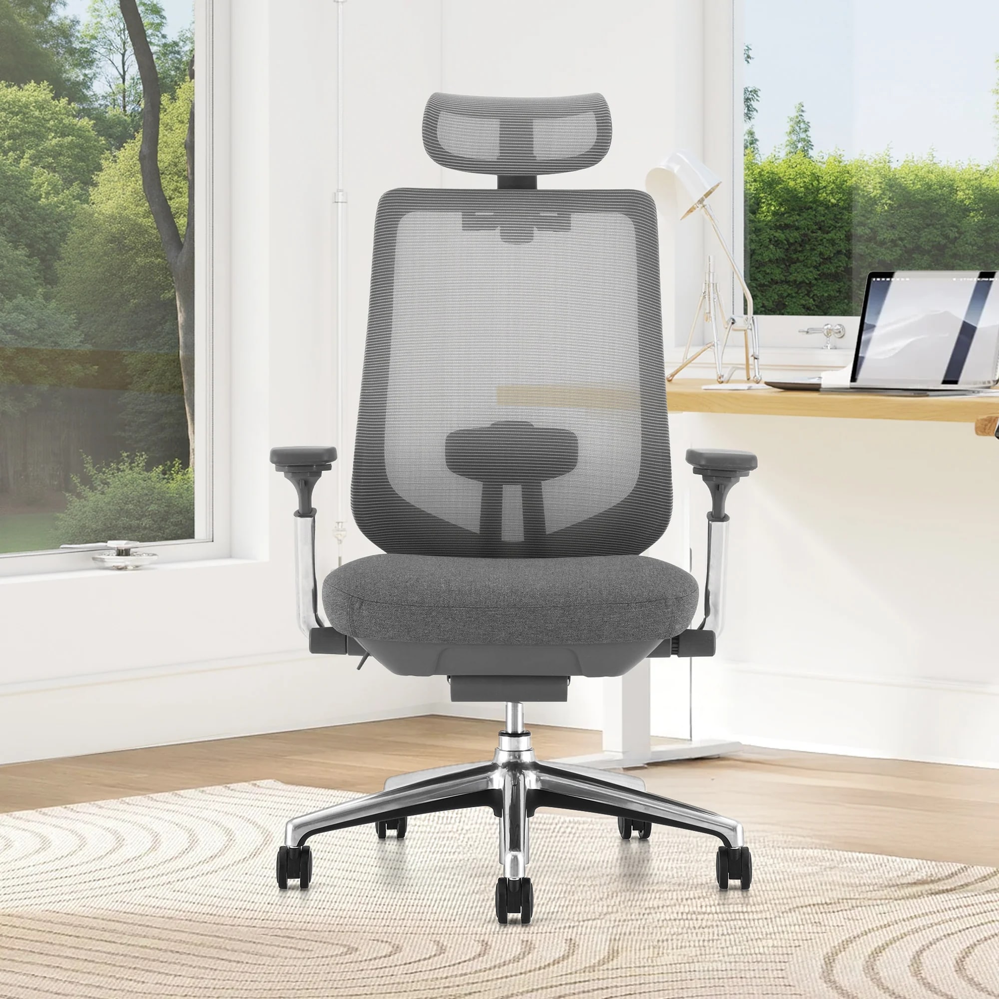 COLAMY Atlas ergonomic high-back mesh office chair in an office setting