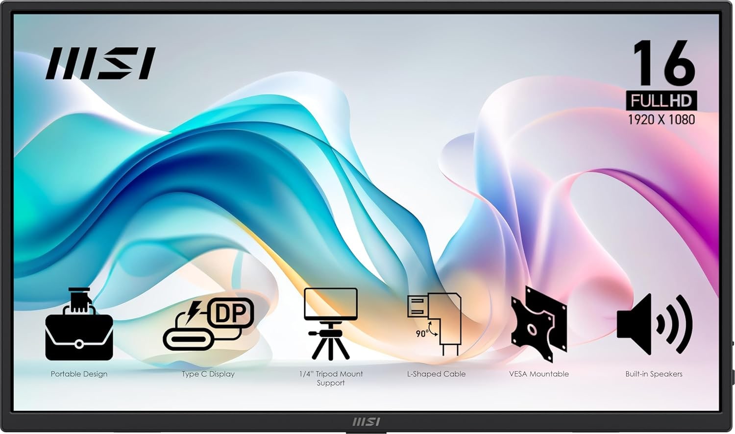 MSI PRO MP165 E6 portable monitor product image