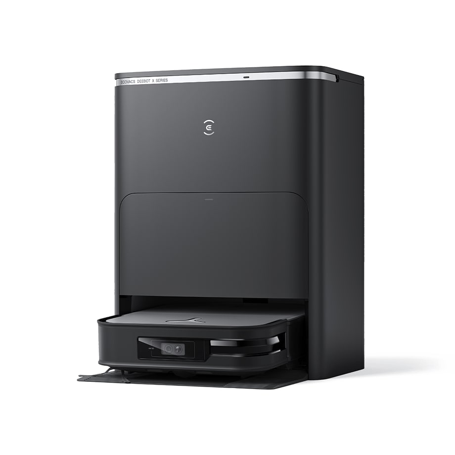 ECOVACS Deebot X2 Omni black robot vacuum and dock official product image