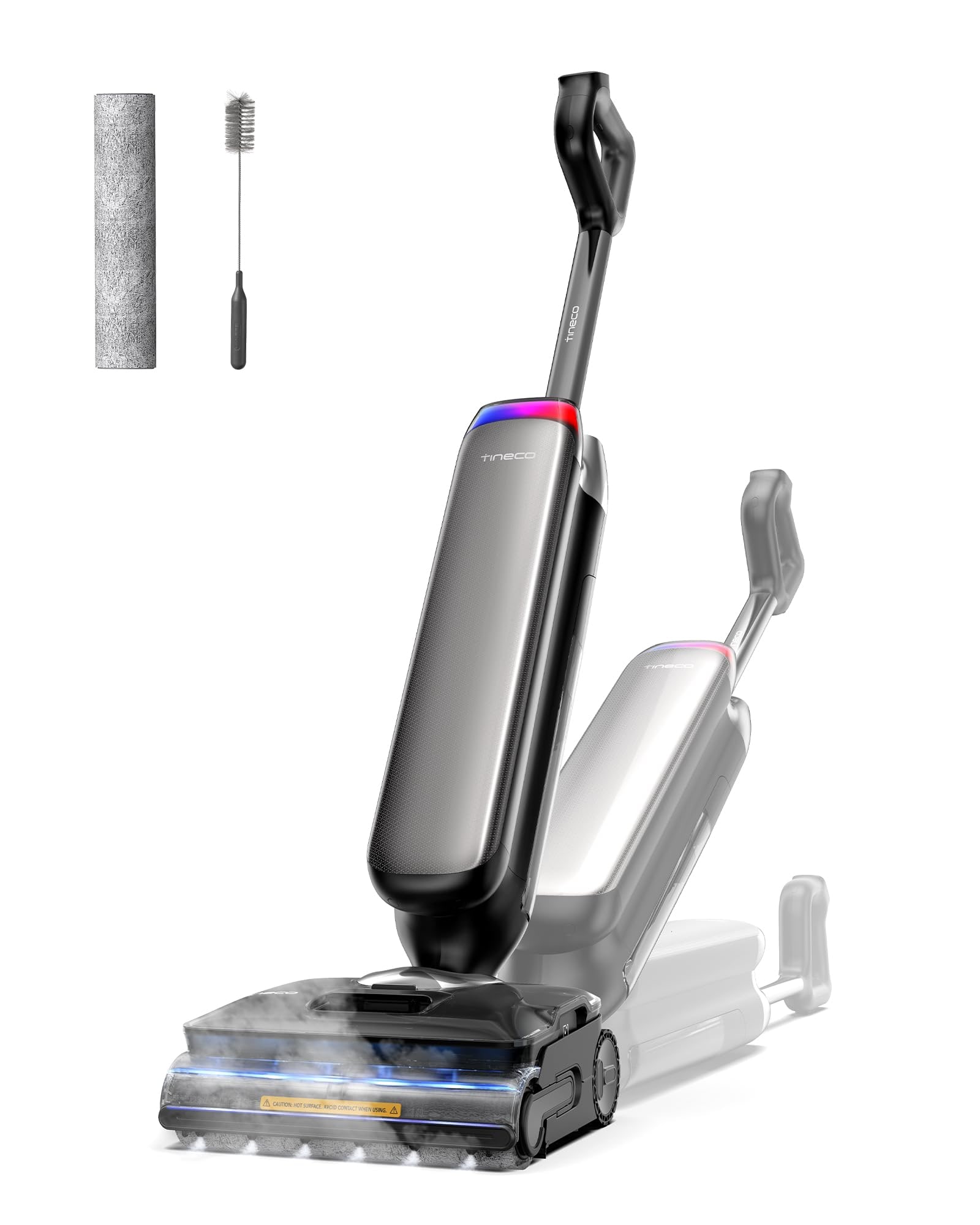 Tineco Floor One S9 Artist Steam wet-dry floor washer with accessories on a white background